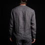 Band Collar Linen Shirt in Magma Pigment | James Perse Los Angeles