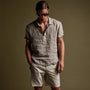 Linen Pullover Polo in Silt Pigment | James Perse Los Angeles