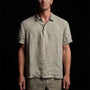 Lightweight Linen Pullover Polo in Silt Pigment | James Perse Los Angeles