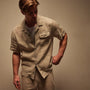 Linen Short Sleeve Pocket Shirt in Mineral Pigment | James Perse Los Angeles