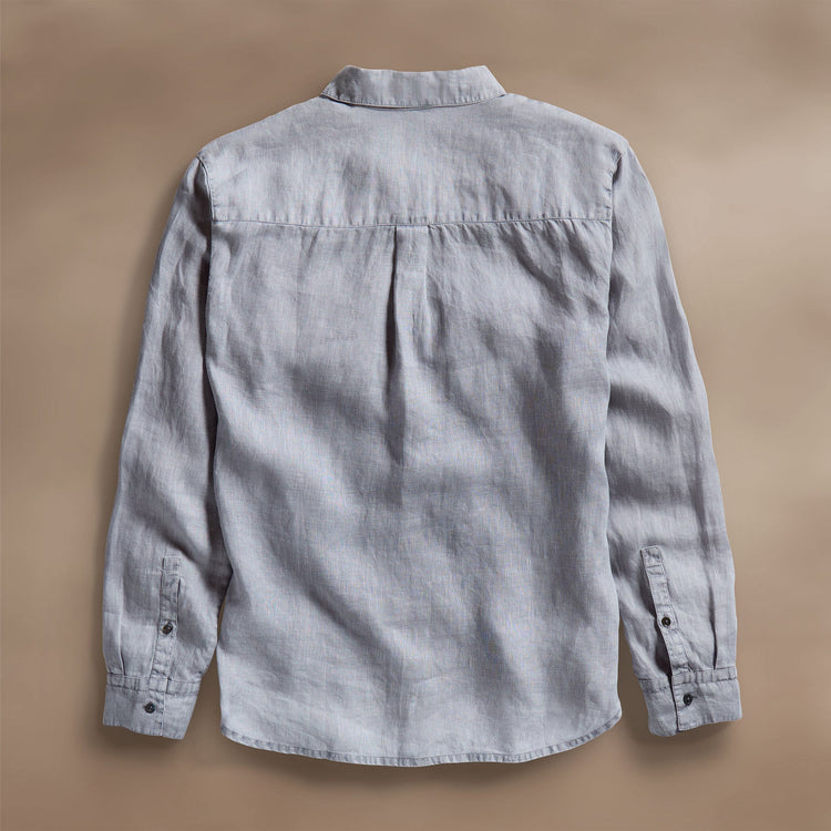 Lightweight Linen Shirt in Grey Sky Pigment | James Perse Los Angeles
