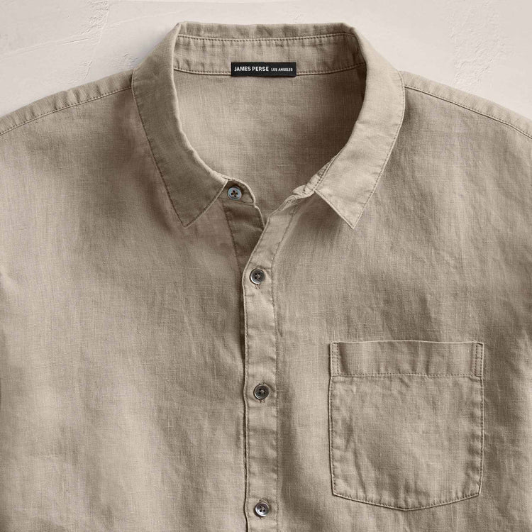 Lightweight Linen Shirt in Mineral Pigment | James Perse Los Angeles