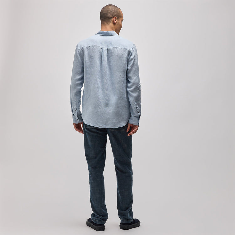 Lightweight Linen Shirt in Open Sky Pigment | James Perse Los Angeles