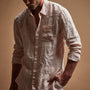 Lightweight Linen Shirt in Zephyr Pigment | James Perse Los Angeles
