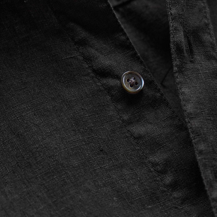 Lightweight Linen Shirt in Black | James Perse Los Angeles