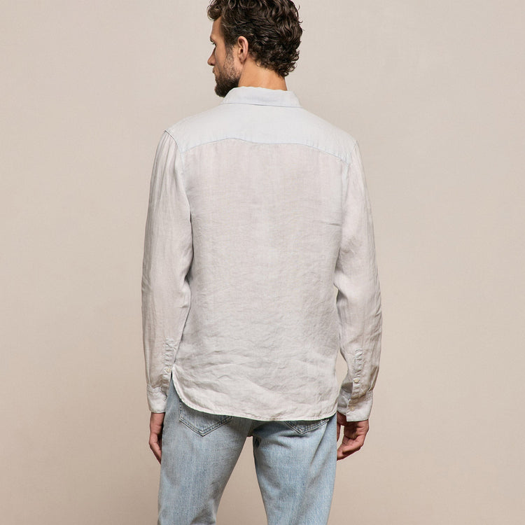 Lightweight Linen Shirt in Memory Pigment | James Perse Los Angeles