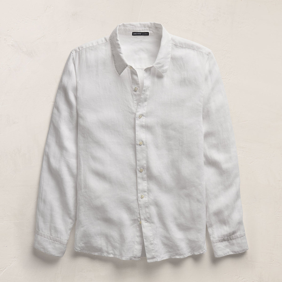 Lightweight Linen Shirt in White | James Perse Los Angeles