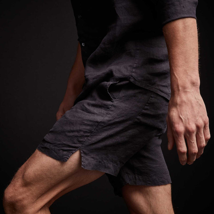 Lightweight Linen Short - French Navy Pigment | James Perse Los Angeles