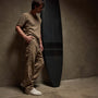 Relaxed Fit Linen Pant in Cashew Pigment | James Perse Los Angeles