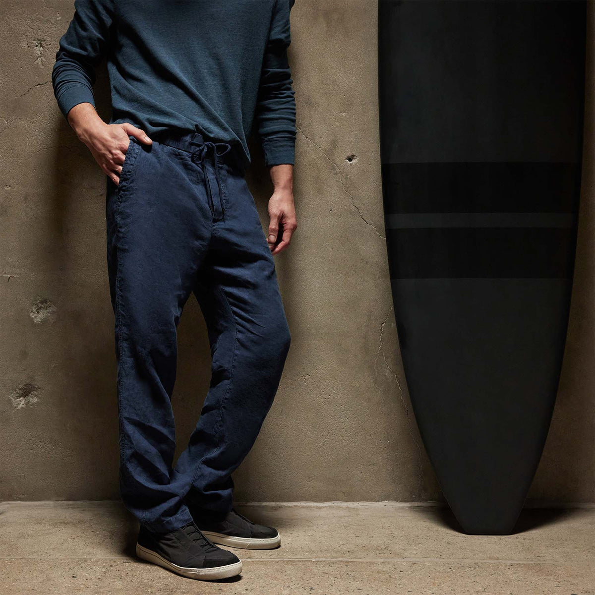 Relaxed Fit Linen Pant in Imperial Pigment | James Perse Los Angeles