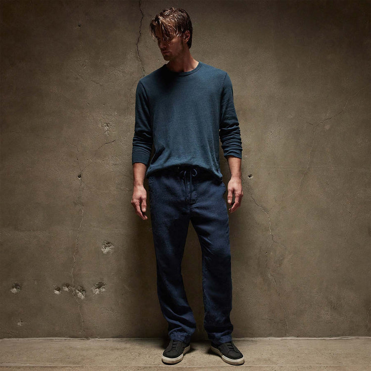 Relaxed Fit Linen Pant in Imperial Pigment | James Perse Los Angeles