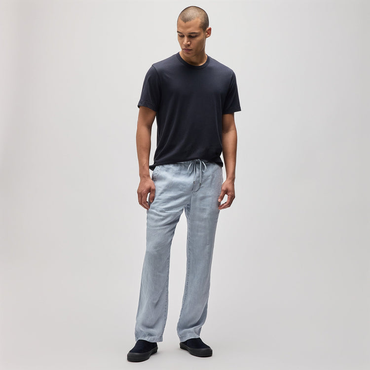Relaxed Linen Pant in Open Sky Pigment | James Perse Los Angeles