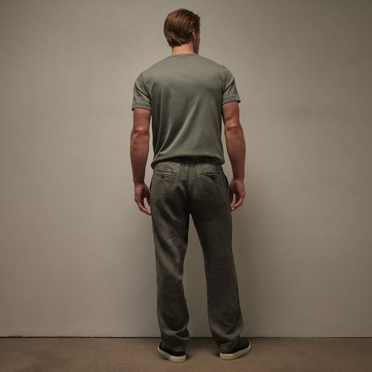 Relaxed Linen Pant in Palm Pigment | James Perse Los Angeles