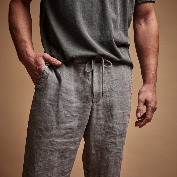 Relaxed Linen Pant in Silver Grey Pigment | James Perse Los Angeles
