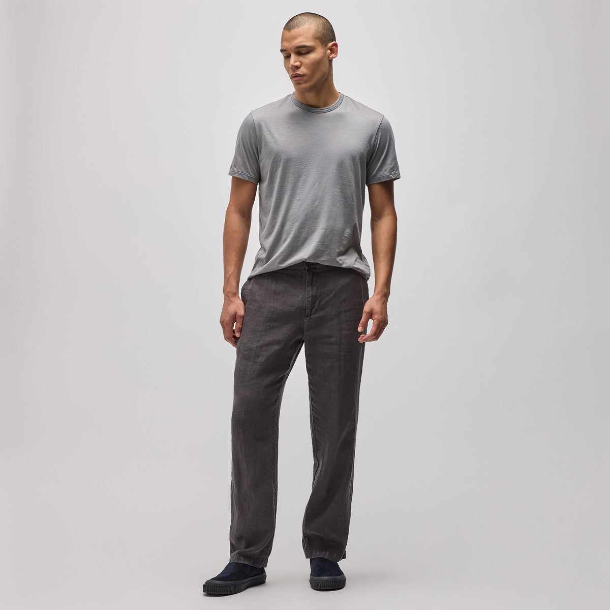 Garment Dyed Linen Pant in Magma Pigment | James Perse Los Angeles