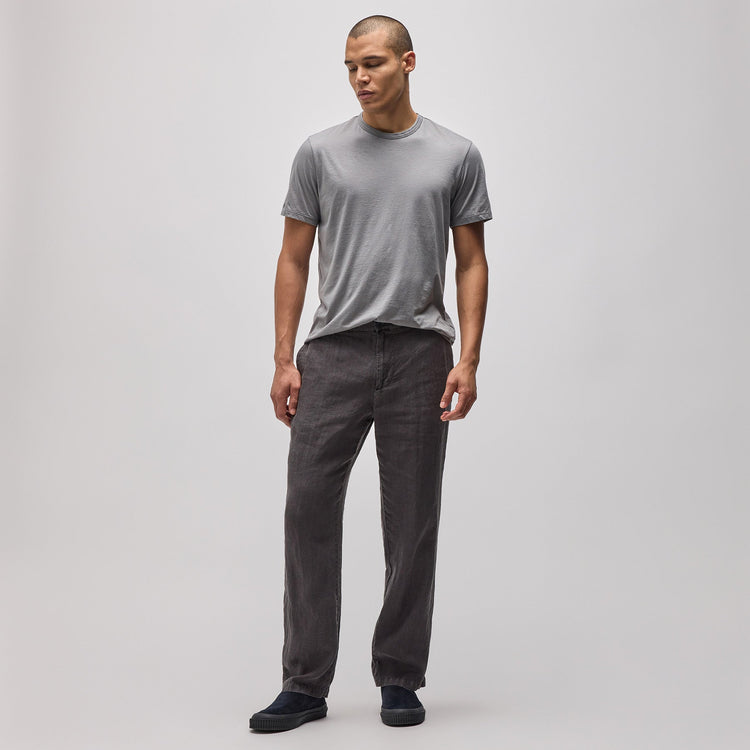 Garment Dyed Linen Pant in Magma Pigment | James Perse Los Angeles