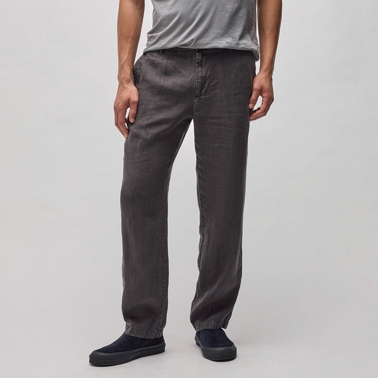 Garment Dyed Linen Pant in Magma Pigment | James Perse Los Angeles