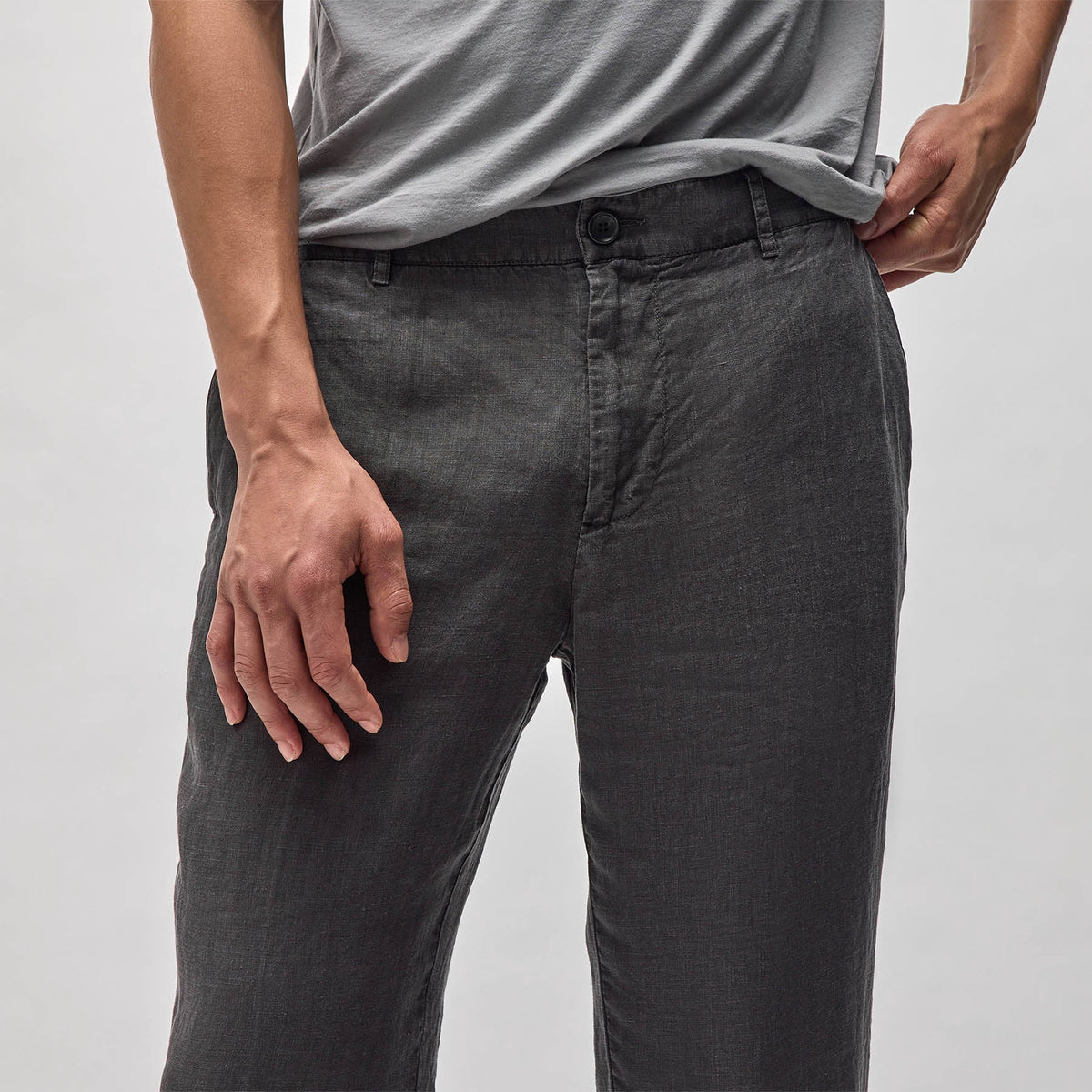 Garment Dyed Linen Pant in Magma Pigment | James Perse Los Angeles