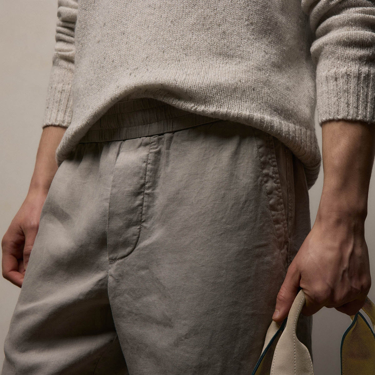 Lightweight Linen Pant in Fog Pigment | James Perse Los Angeles
