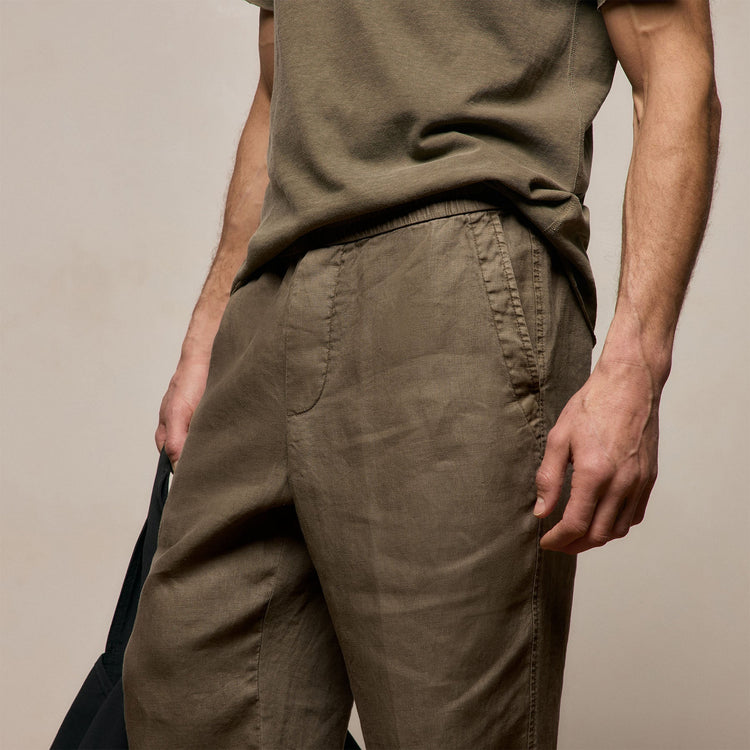 Lightweight Linen Pant in Light Olive Pigment | James Perse Los Angeles