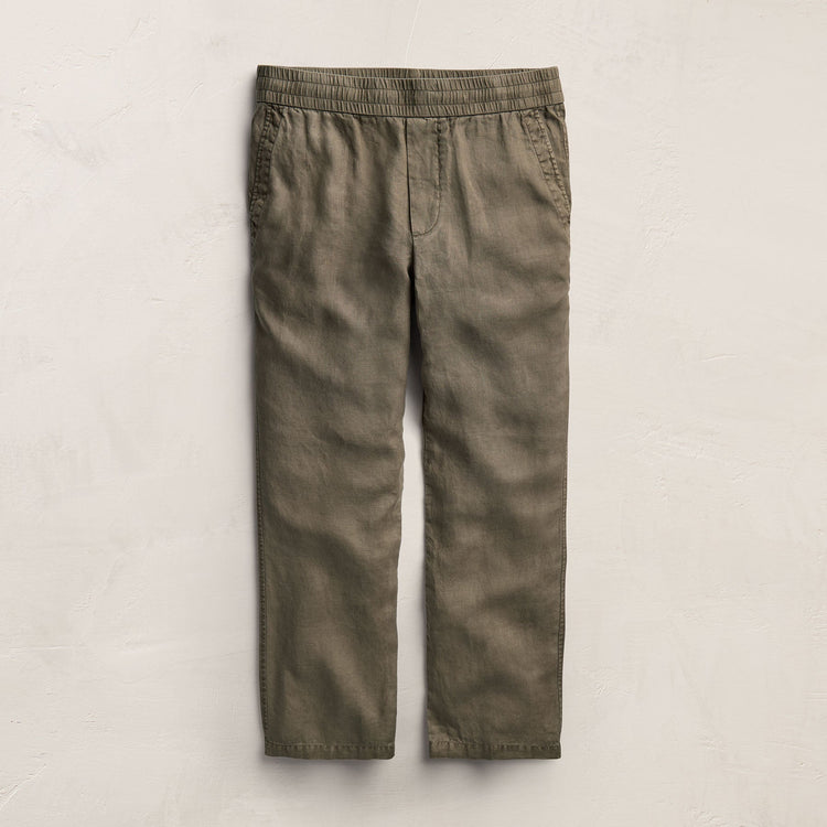 Lightweight Linen Pant in Light Olive Pigment | James Perse Los Angeles