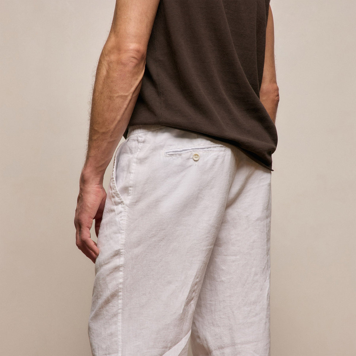 Lightweight Linen Pant in White | James Perse Los Angeles