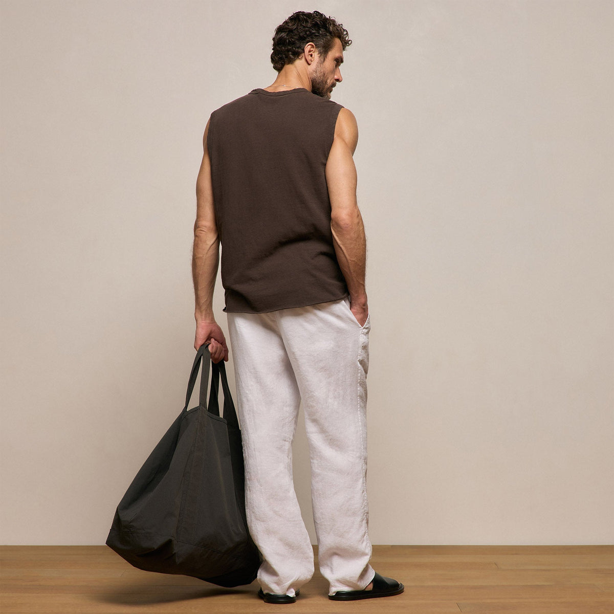 Lightweight Linen Pant in White | James Perse Los Angeles