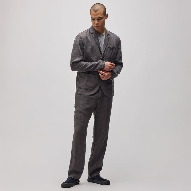 Garment Dyed Linen Blazer in Magma Pigment | James Perse Los Angeles