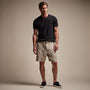 Utility Linen Short in Mineral Pigment | James Perse Los Angeles