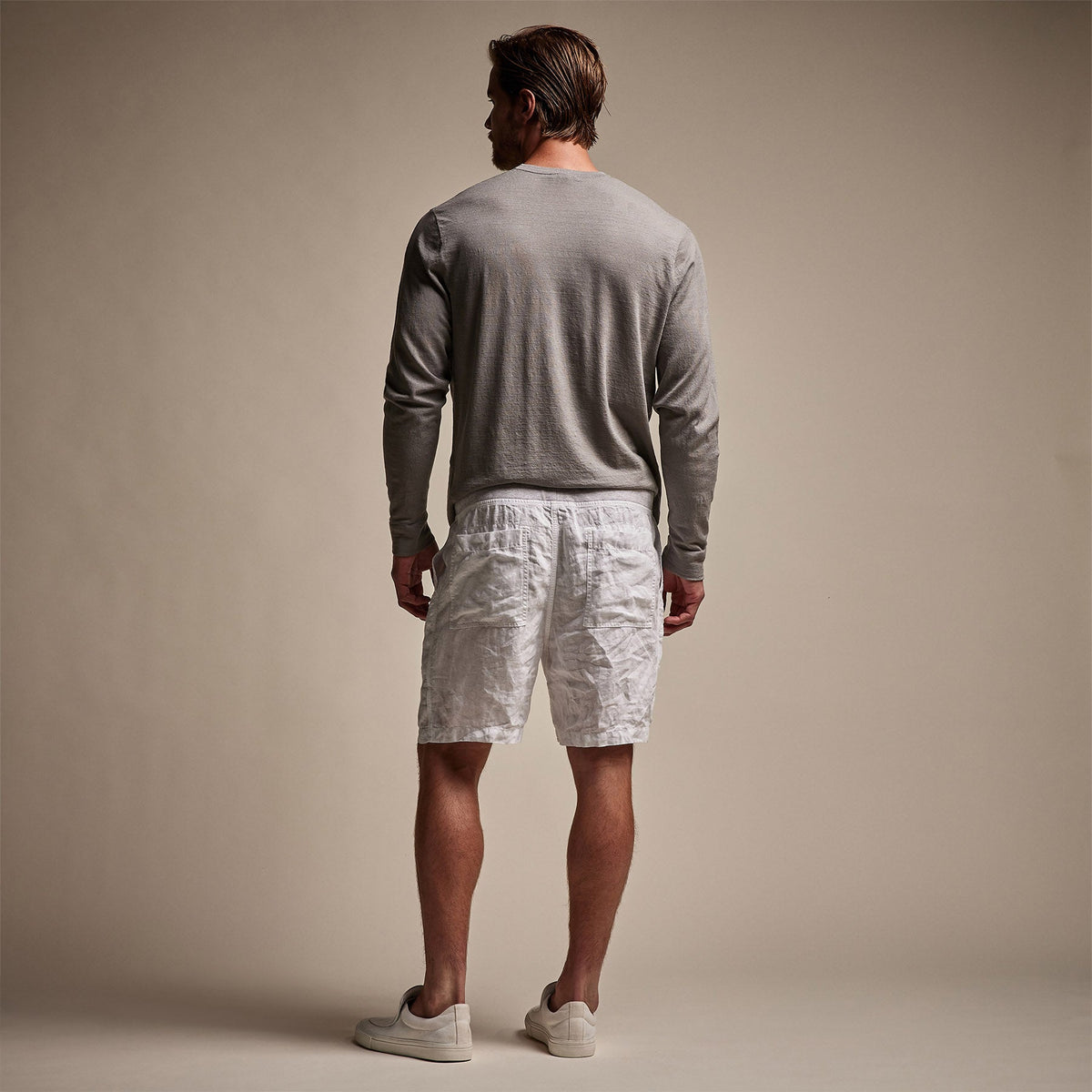 Utility Linen Short in White | James Perse Los Angeles