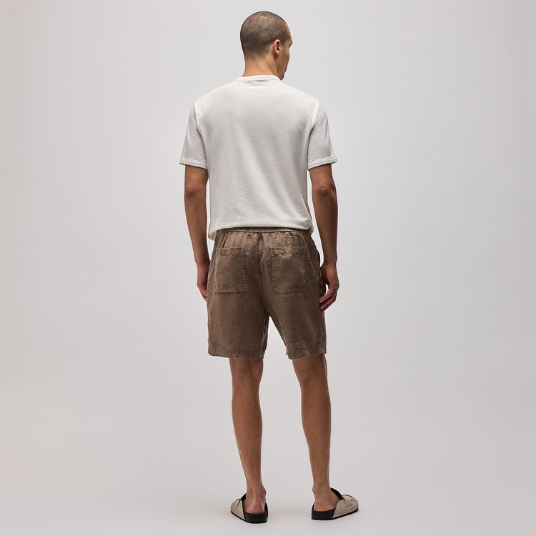 Relaxed Fit Linen Short in Cargo Pigment | James Perse Los Angeles