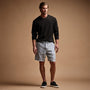 Relaxed Fit Linen Short in Open Sky Pigment | James Perse Los Angeles