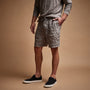 Relaxed Fit Linen Short in Silver Grey Pigment | James Perse Los Angeles