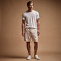 Relaxed Fit Linen Short in Zephyr Pigment | James Perse Los Angeles