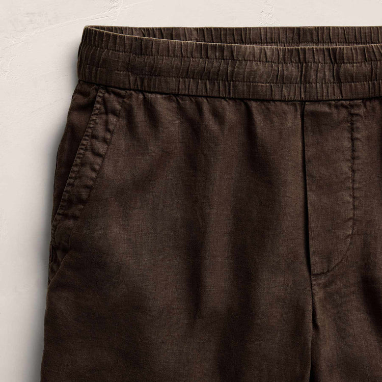 Lightweight Linen Relaxed Short in Bark Pigment | James Perse Los Angeles