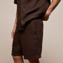 Lightweight Linen Relaxed Short in Bark Pigment | James Perse Los Angeles