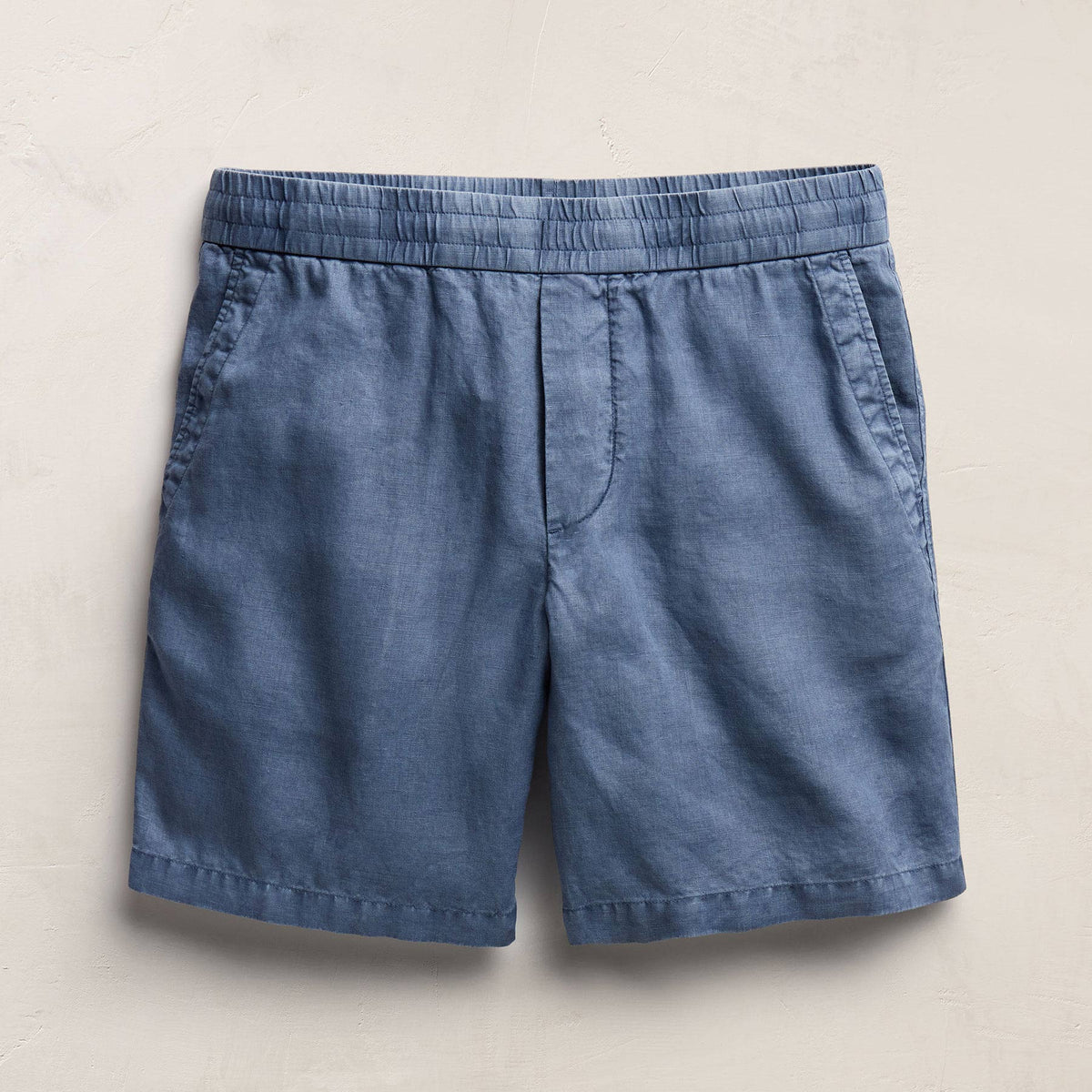 Lightweight Linen Relaxed Short In Danube Pigment | James Perse Los Angeles