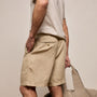 Lightweight Linen Relaxed Short in Light Khaki Pigment | James Perse Los Angeles