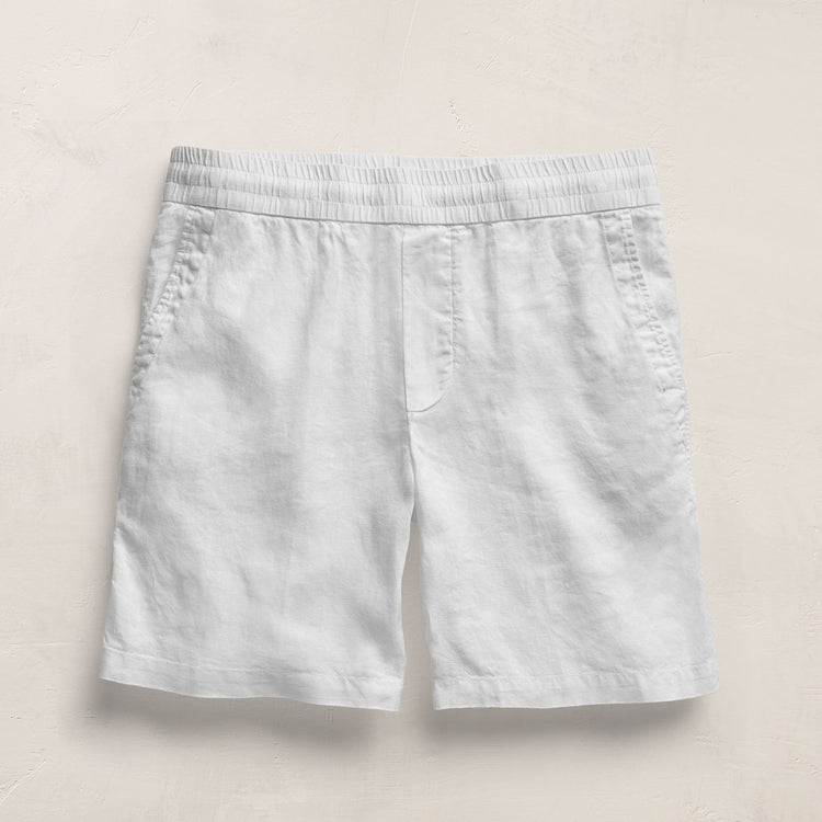 Lightweight Linen Relaxed Short in White | James Perse Los Angeles