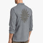 Voile Embroidered Lotus Shirt In North Pigment | James Perse Los Angeles
