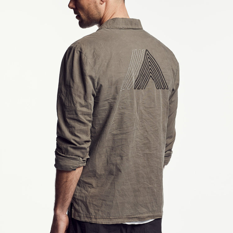 Cotton Lawn Utility Shirt in Marjoram Pigment | James Perse Los Angeles