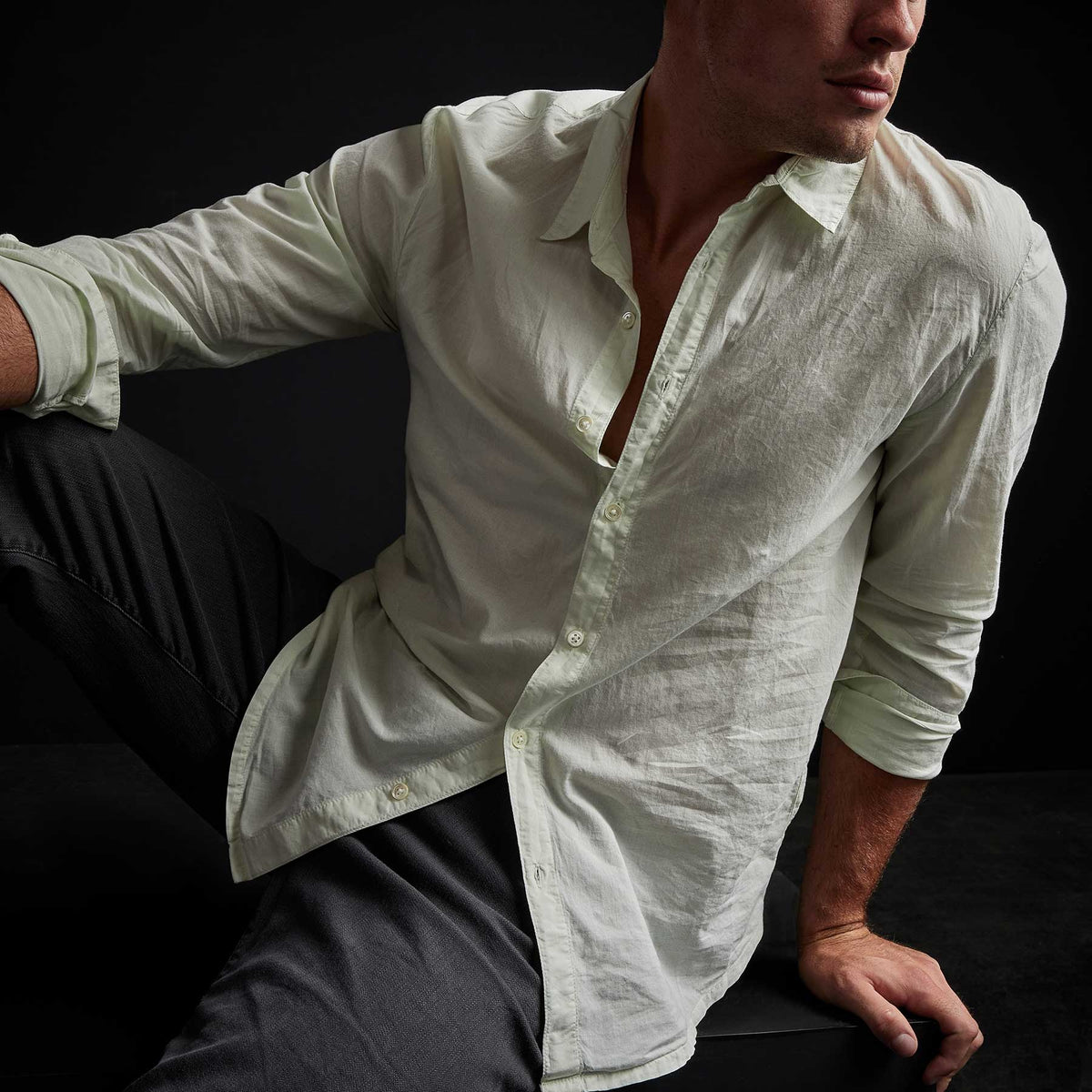 Standard Shirt in Celery Pigment | James Perse Los Angeles