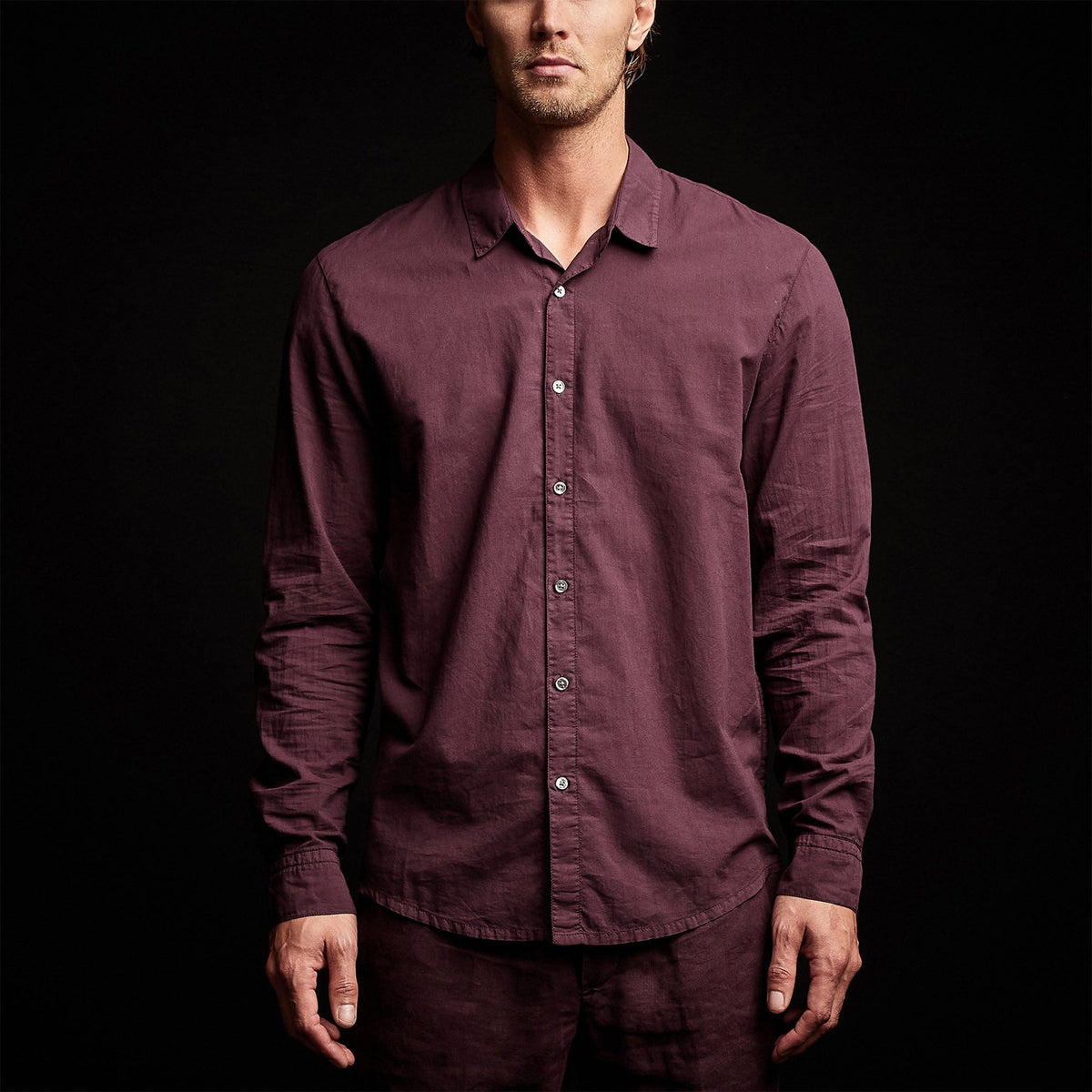 Standard Shirt in Eggplant | James Perse Los Angeles