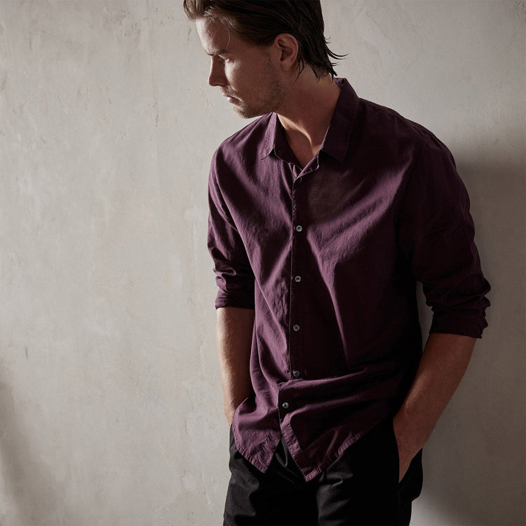 Standard Shirt in Eggplant | James Perse Los Angeles