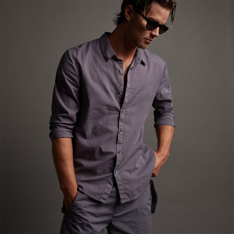 Standard Shirt in Flannel Pigment | James Perse Los Angeles