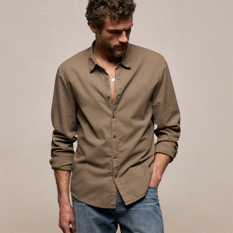Standard Shirt in Light Olive Pigment | James Perse Los Angeles