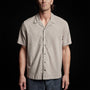 Double Layer Short Sleeve Shirt in Silt/White | James Perse Los Angeles