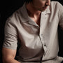 Double Layer Short Sleeve Shirt in Silt/White | James Perse Los Angeles