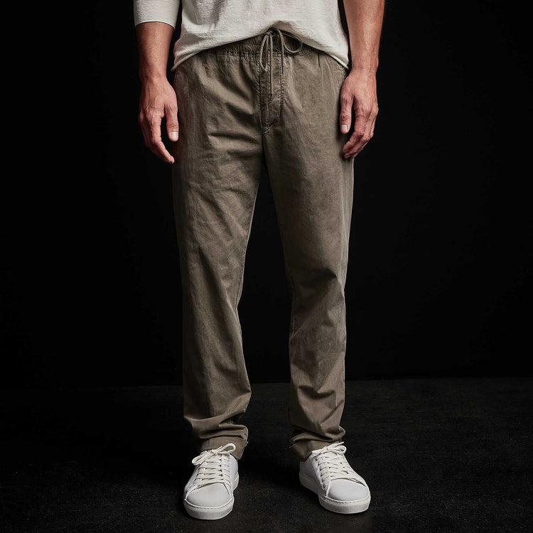 Cotton Linen Cuffed Trouser in Ammo Pigment | James Perse Los Angeles 