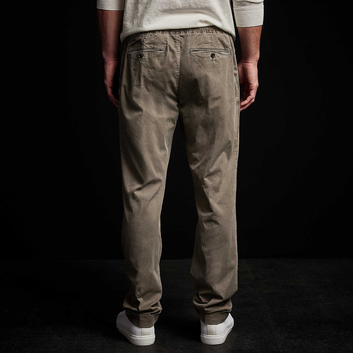 Cotton Linen Cuffed Trouser in Ammo Pigment | James Perse Los Angeles 